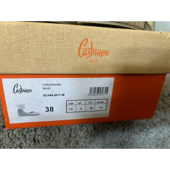 Carina Linen Wedge Espadrille Sandals NIB 7.5 - Picture 6 of 8